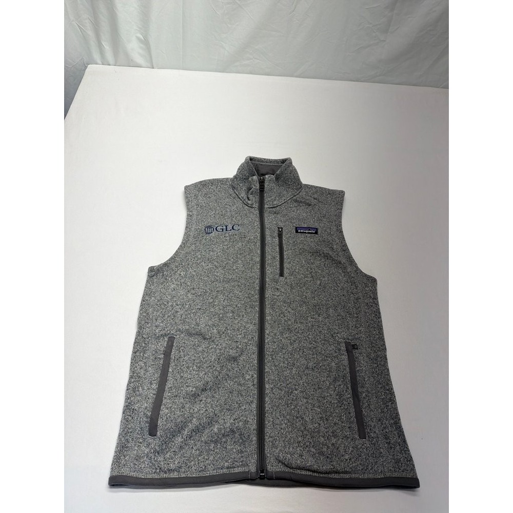 Patagonia Gray Better Sweater Fleece Vest GLC Embroidery Womens Small Full Zip